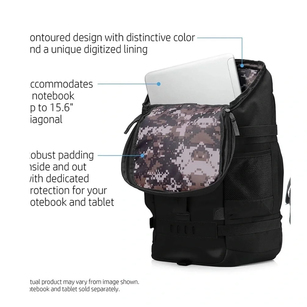 HP Black Backpack for Men
